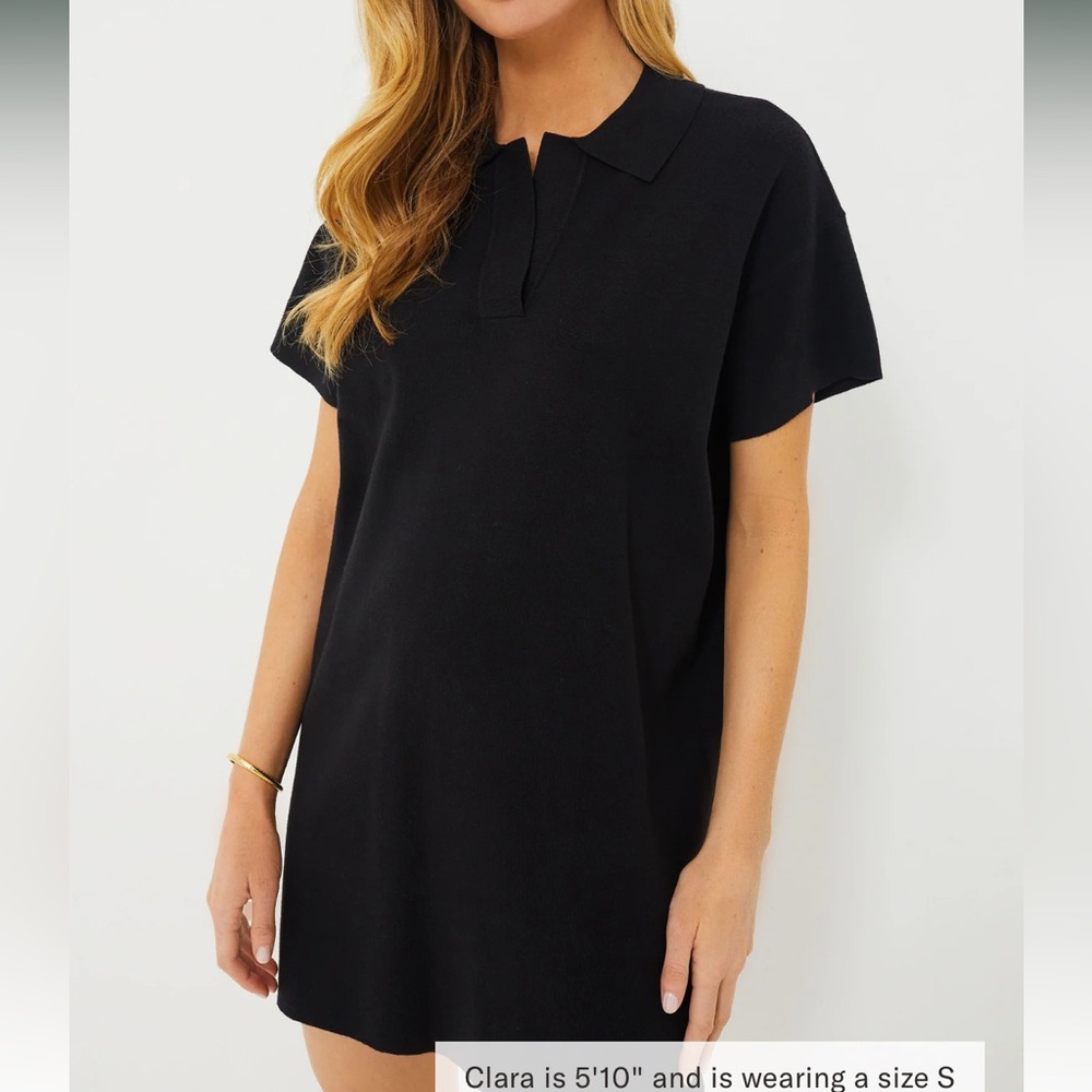 Tuckernuck Black Polo Shirt Dress